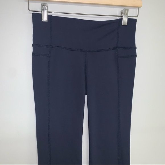 Athleta Leggings Size Extra Small XS Navy Blue Straight Up Pant Mid Rise Yoga - Picture 4 of 10